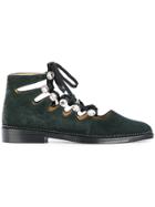 Toga Pulla Embellished Lace-up Shoes - Green