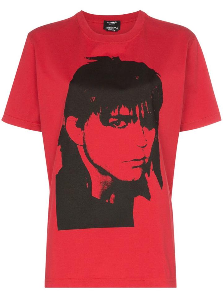 Calvin Klein 205w39nyc Portrait Print Cotton T-shirt - Pink
