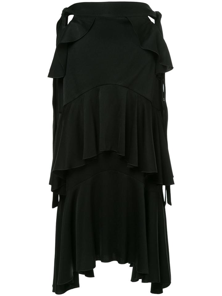 Ellery Saloon Ruffled Skirt - Black