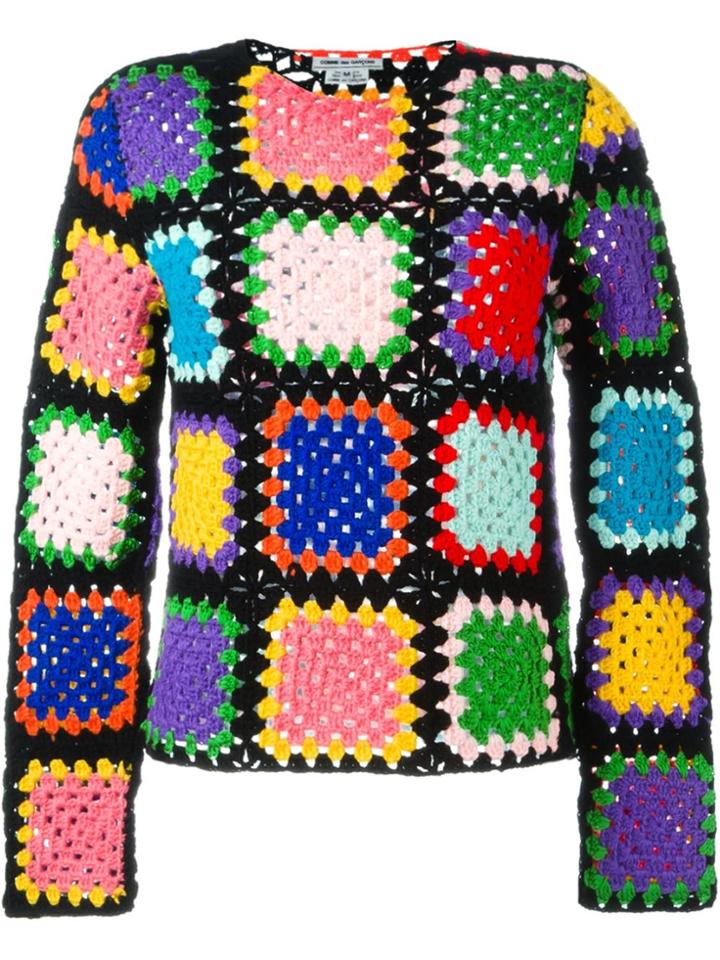 Comme Des Garçons Vintage Crochet Sweater - Multicolour