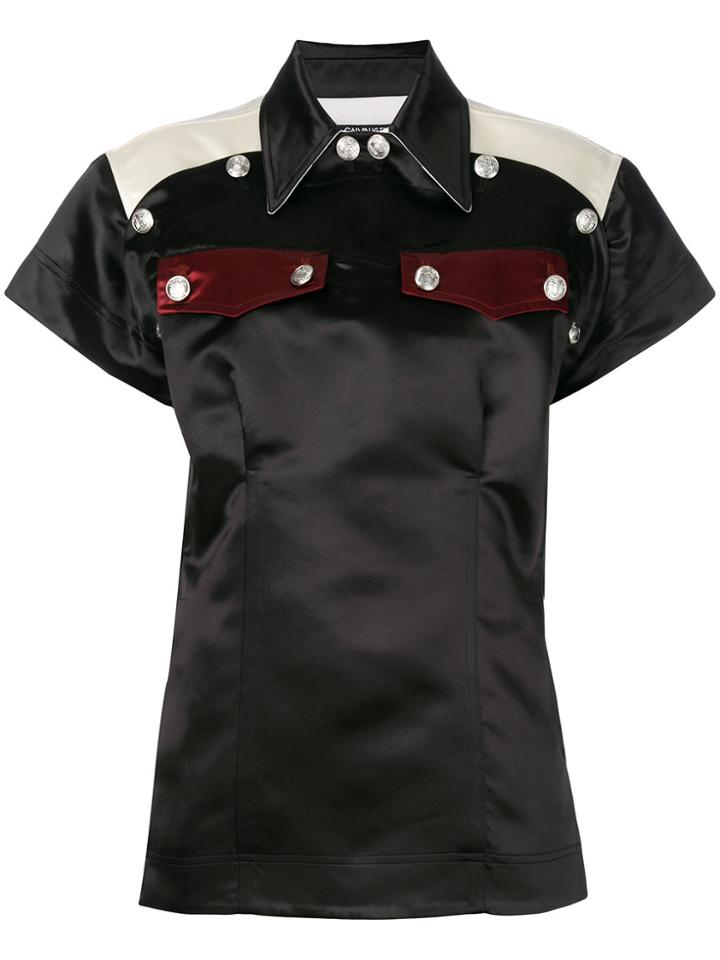 Calvin Klein 205w39nyc Front Pin Pockets Blouse - Black