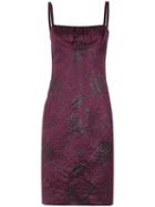 Isolda - Shift Dress - Women - Polyester/acetate - 38, Pink/purple, Polyester/acetate