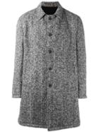 Wooster + Lardini Single Breasted Coat, Men's, Size: 46, Black, Wool/nylon/polyurethane