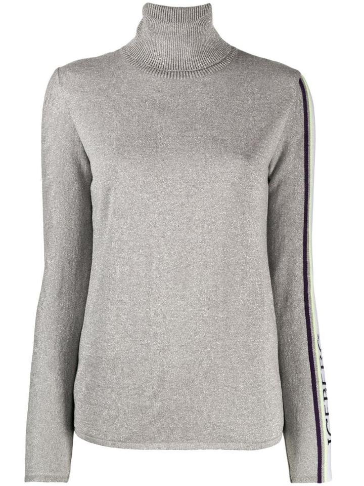 Iceberg Logo Stripe Jumper - Silver