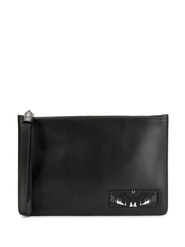 Marcelo Burlon County Of Milan Logo Badge Clutch Bag - Black