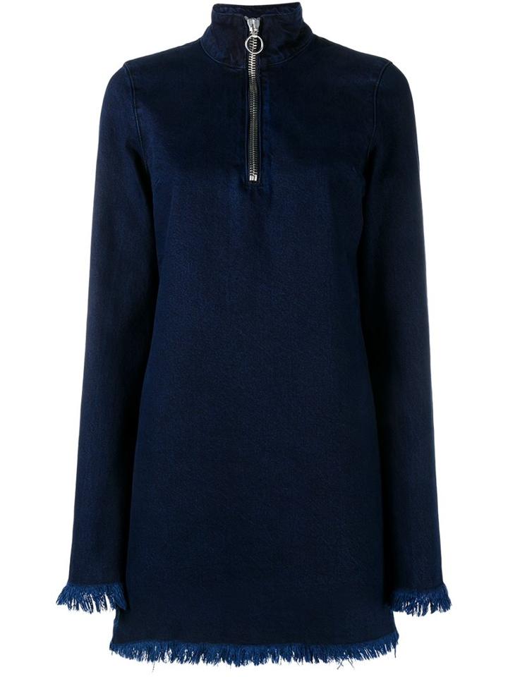 Marques'almeida Longsleeved Denim Dress, Women's, Size: Small, Blue, Cotton