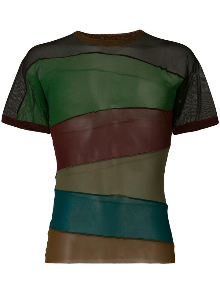 Jean Paul Gaultier Vintage Sheer Panelled T-shirt - Multicolour