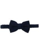 Eleventy Knitted Bow Tie - Blue