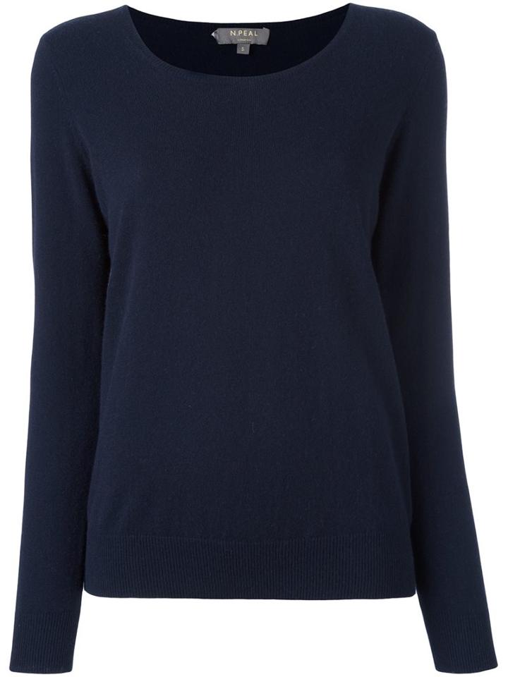 N.peal Cashmere Round Neck Pullover, Women's, Size: Xs, Blue, Cashmere