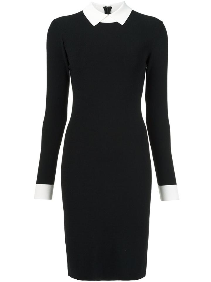 Paule Ka Contrasting Collar And Cuffs Dress