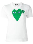 Comme Des Garçons Play - Logo Print T-shirt - Women - Cotton - Xs, White, Cotton