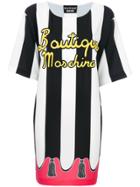 Boutique Moschino Striped Multi-printed Dress - Black