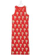 Stella Mccartney Kids Teen Palm Tree Dress - Orange