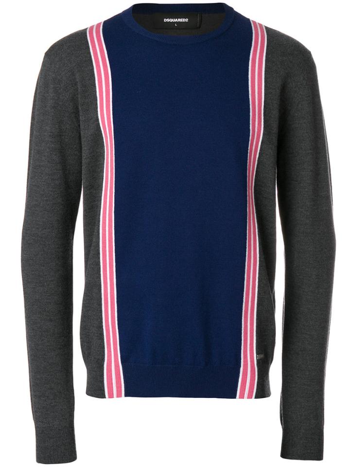 Dsquared2 Colour Block Jumper - Blue