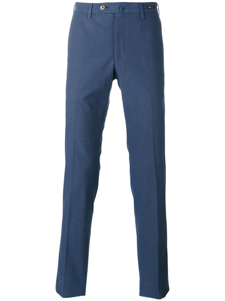 Pt01 Tailored Trousers, Men's, Size: 52, Blue, Cotton/spandex/elastane