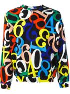 Love Moschino Numbers Print Sweatshirt, Men's, Size: Large, Cotton/polyester