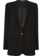 Tagliatore Peaked Lapel Blazer, Women's, Size: 40, Black, Cupro/virgin Wool