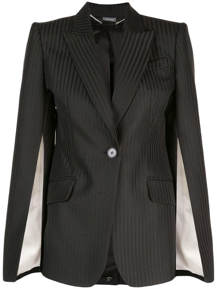 Alexander Mcqueen Pinstripe Blazer - Black