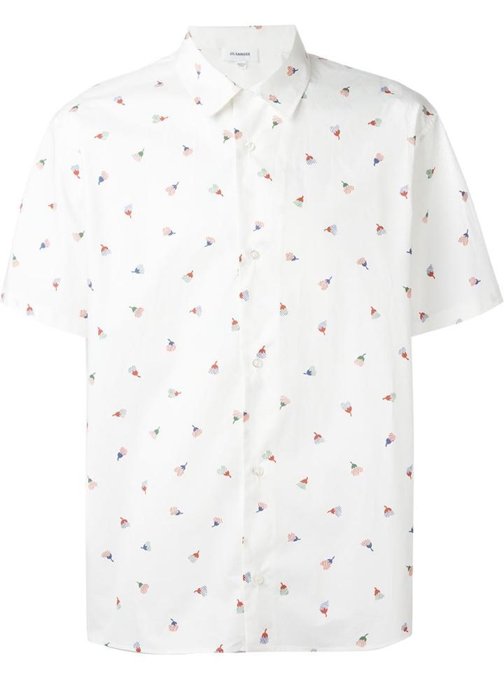 Jil Sander Shortsleeved Floral Print Shirt