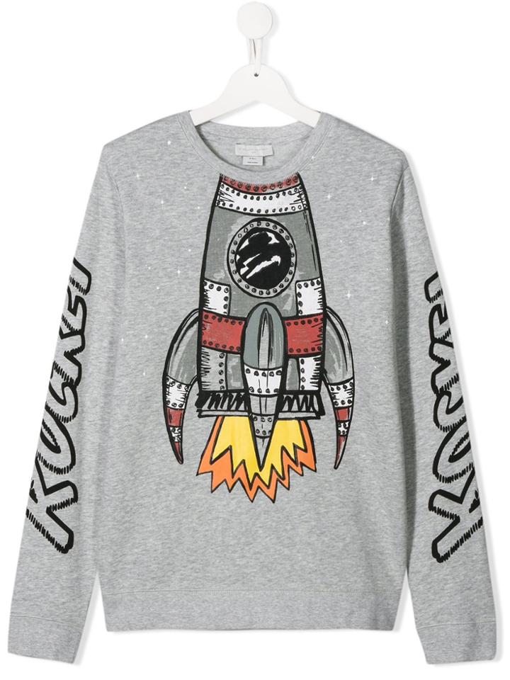 Stella Mccartney Kids Teen Rocket Print Sweatshirt - Grey