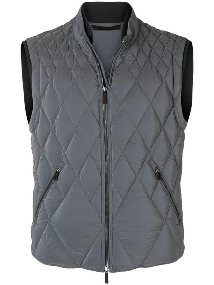 Ermenegildo Zegna Quilted Gilet Jacket - Grey