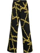 Aries Lilly Chain Print Jeans - Black