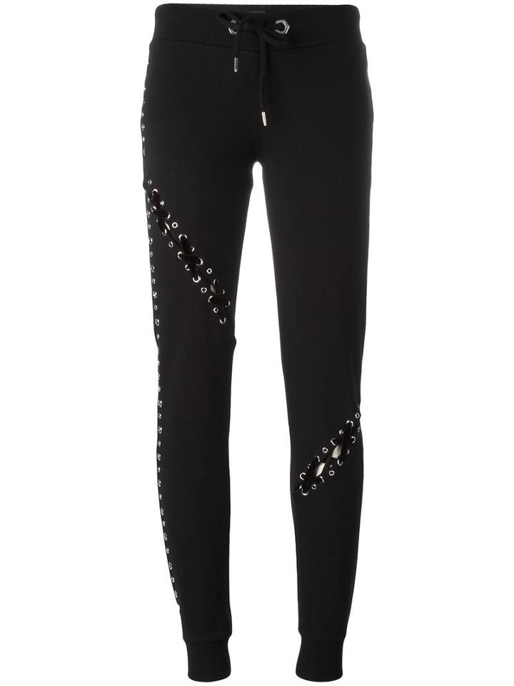 Philipp Plein 'luthrie' Track Pants, Women's, Size: Medium, Black, Cotton