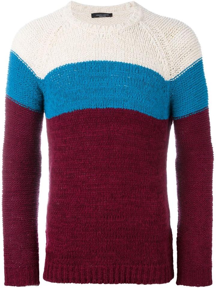Roberto Collina Woven Contrast Panel Jumper