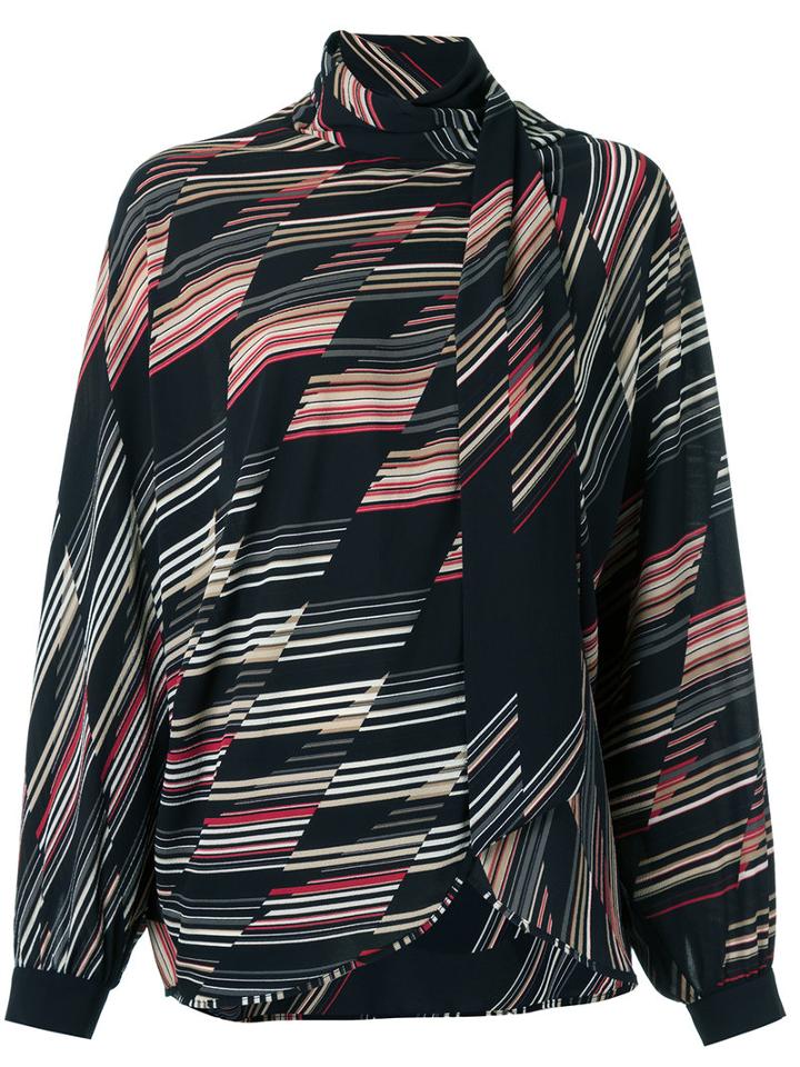 Giuliana Romanno - All-over Print Blouse - Women - Elastodiene/polyester - 38, Black, Elastodiene/polyester