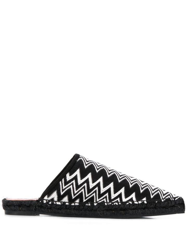 Castañer Flat Ross Mules - Black