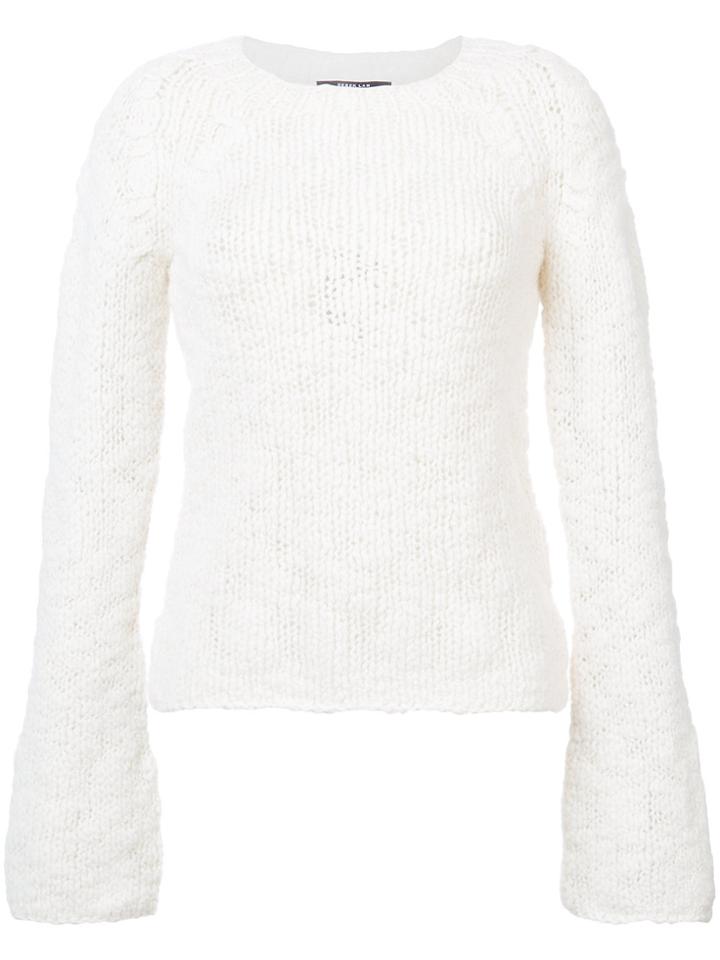 Derek Lam Bell Sleeve Raglan Sweater - White
