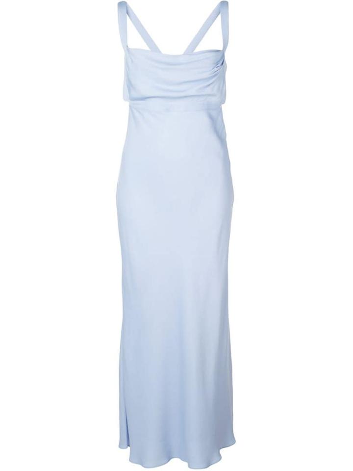 Michelle Mason Draped Strap Dress - Purple