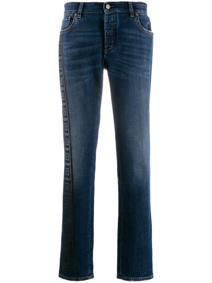 Versace Collection Skinny Logo Jeans - Blue