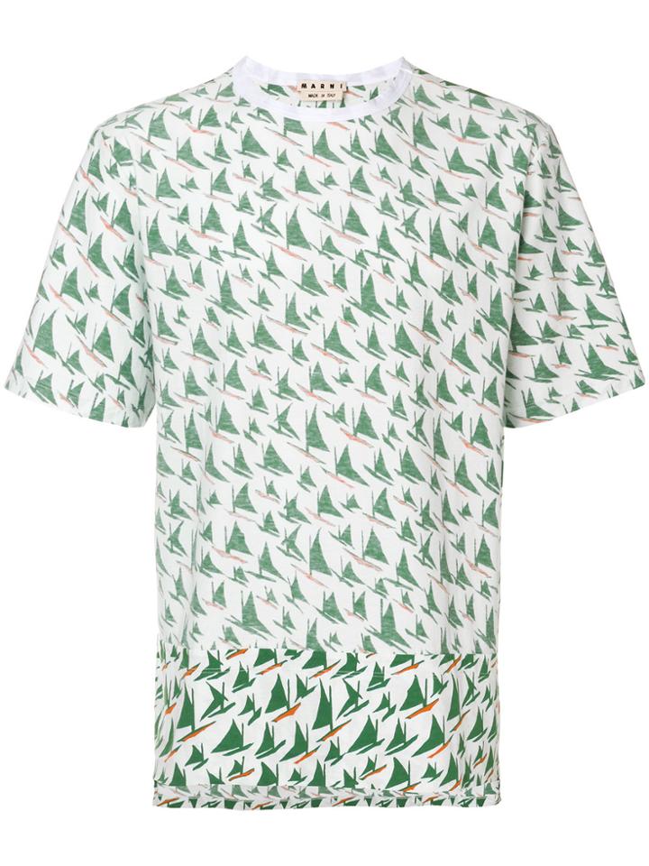 Marni Sail Print T-shirt - White