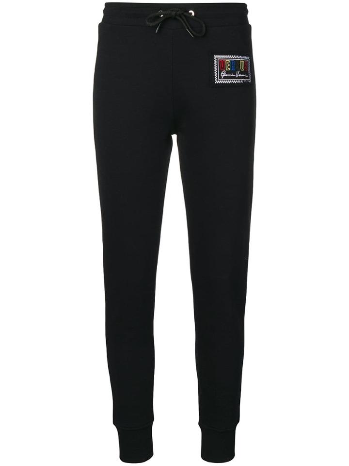 Versus Embroidered Logo Joggers - Black