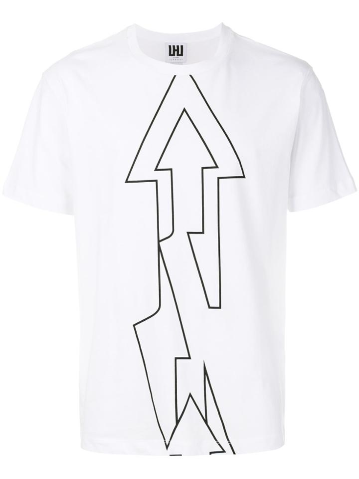 Les Hommes Urban Contrast Print T-shirt - White