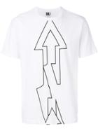 Les Hommes Urban Contrast Print T-shirt - White