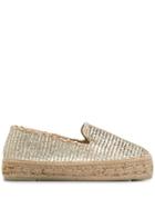 Manebi Metallic Espadrilles - Gold