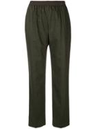 Agnona Pull-on Tapered Trousers - Green