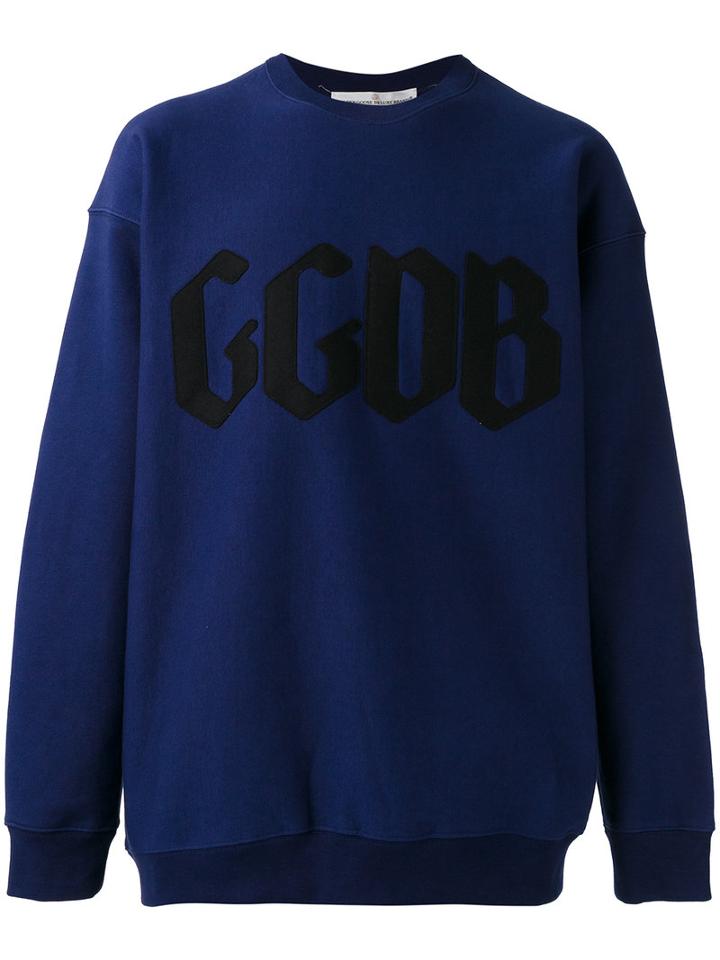 Golden Goose Deluxe Brand Logo Print Sweatshirt, Men's, Size: Xs, Blue, Cotton