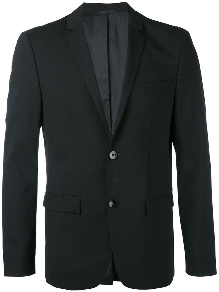Calvin Klein - Formal Blazer - Men - Polyester/spandex/elastane/viscose/wool - 48, Black, Polyester/spandex/elastane/viscose/wool