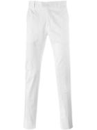 Les Hommes Slim Tailored Trousers, Men's, Size: 48, White, Cotton/rubber
