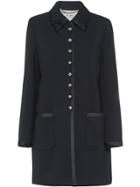 Miu Miu Jewelled Button Coat - Black