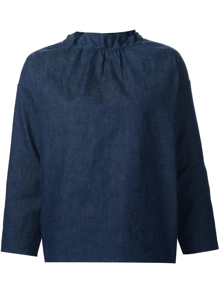 Atlantique Ascoli Gathered Neck Blouse