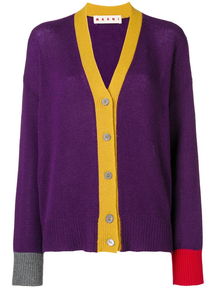 Marni Cashmere Cardigan - Pink & Purple