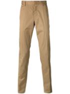 Lanvin Stripe Detail Chinos, Men's, Size: 54, Nude/neutrals, Cotton