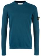 Stone Island Logo Patch Sweatshirt, Men's, Size: Xxl, Blue, Cotton