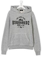 Dsquared2 Kids Teen Logo Print Hoody - Grey