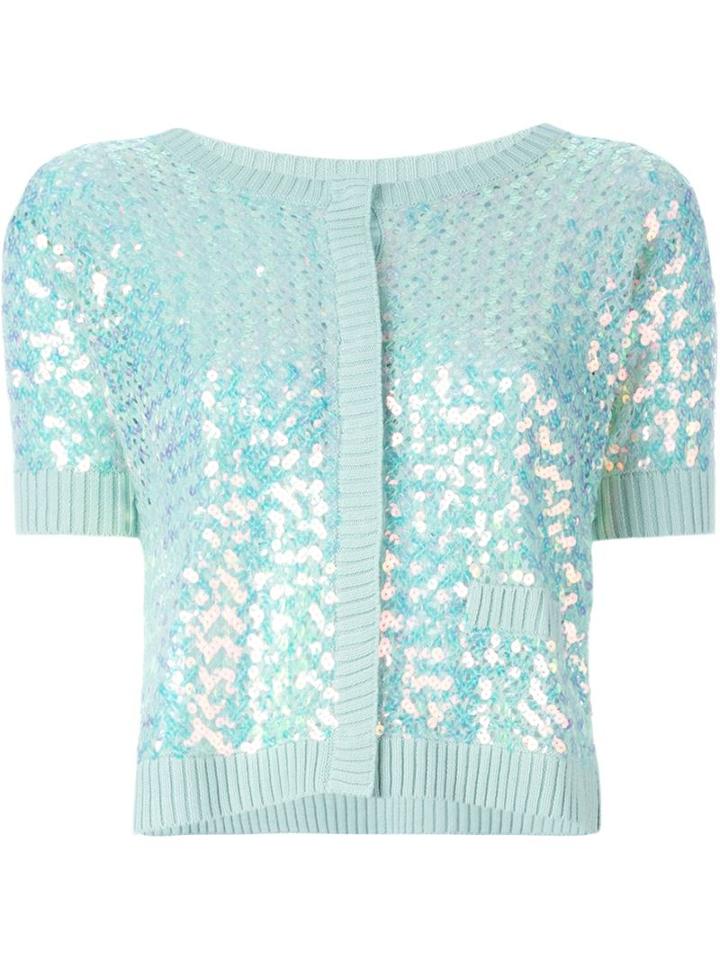 Twin-set Shortsleeved Sequinned Cardigan