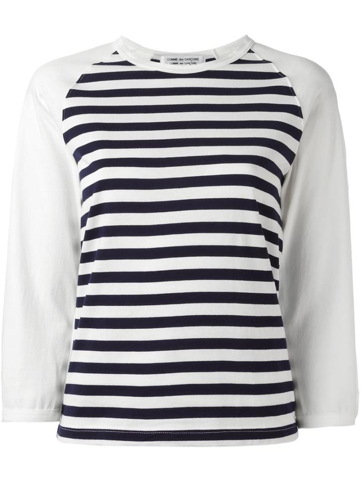 Comme Des Garçons Comme Des Garçons Three-quarter Sleeve T-shirt, Women's, Size: Xs, Blue, Cotton